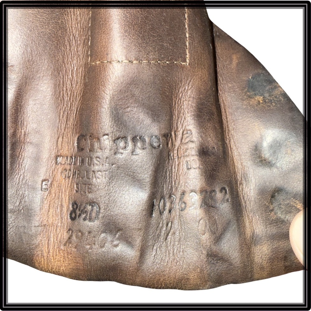 Mens Chippewa 29406 USA Leather Boot 8.5D Packer Bay Vintage Horse Logger Vibram - Picture 14 of 16